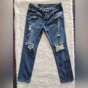 Hollister Men's Distressed Blue Jeans